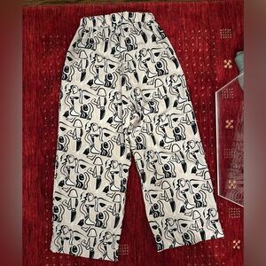 Dazey LA x Free People x Anthropologie Abstract Lagenlook Drop Crotch Pants